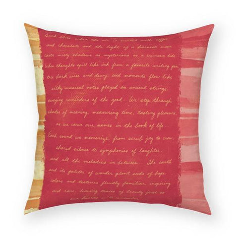 Crimson Such Bliss Pillow 18x18