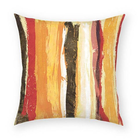 Crimson & Cocoa Stripes Pillow 18x18