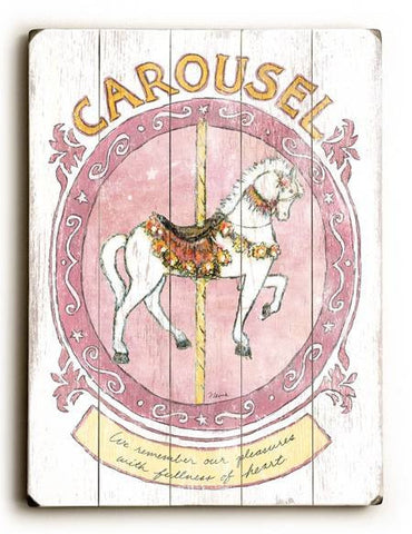0003-0137-Carousel Wood Sign 18x24 (46cm x 61cm) Planked