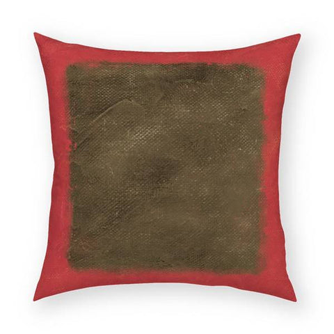Crimson & Cocoa Square Pillow 18x18