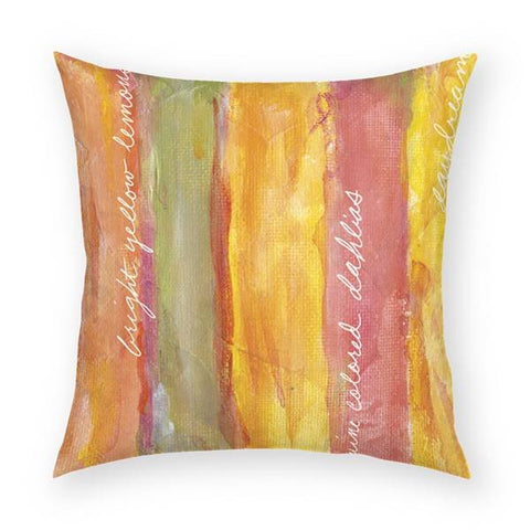 Colored Dahlias Pillow 18x18