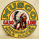 Musgo Gasoline 12" Sign