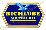 Richlube Motor Oil Decal