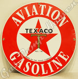 Texaco Aviation Gasoline 12" Sign