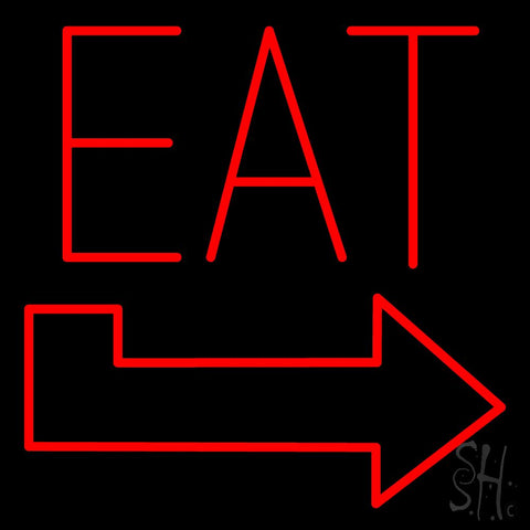 Eat Arrow Neon Sign 24