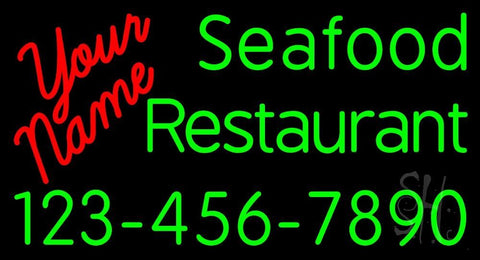 Custom Seafood Restaurant With Number Neon Sign 20