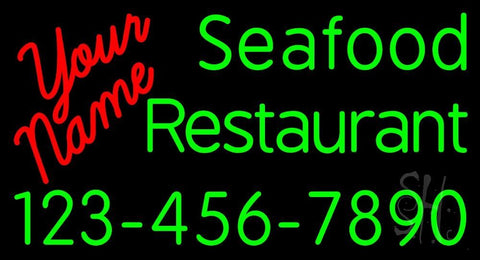 Custom Seafood Restaurant With Number Neon Sign 20