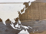 Adventure Awaits World Map Wood Wall Decor- Farmhouse Rustic Wood Wall Plaque-Vintage Adventure Decor,16.75"H x 28"W