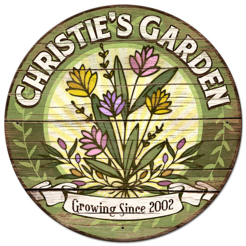 Garden--Vintage-Sign---Personalized-Metal-Sign