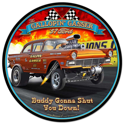 1957 Ford Gasser Vintage Sign Metal Sign