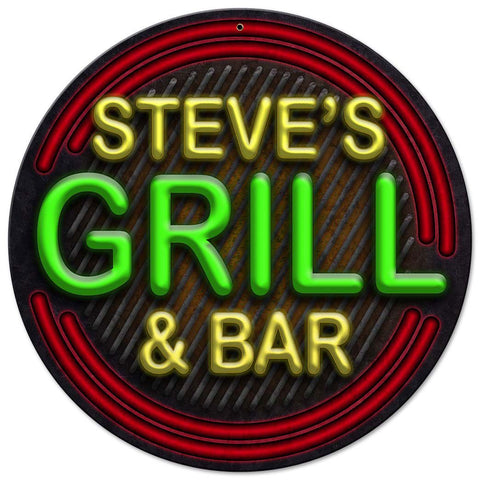 Grill-And-Bar-Vintage-Sign---Personalized-Metal-Sign