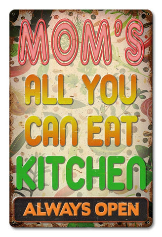 Moms Kitchen Vintage Sign Metal Sign