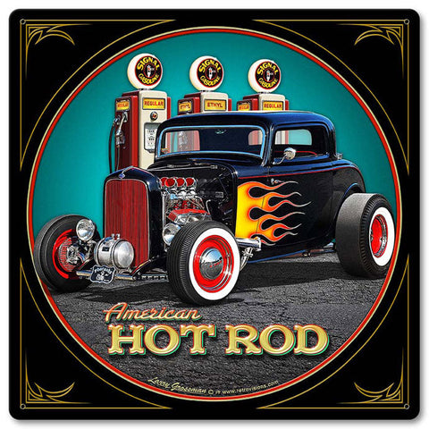 1932-Deuce-Coupe-Fill-up-Vintage-Sign-Metal-Sign