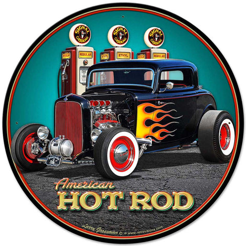 1932 Deuce Coupe Fill-up Vintage Sign Metal Sign