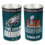 Philadelphia Eagles Wastebasket 15 Inch Super Bowl 59 Champ