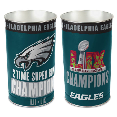 Philadelphia Eagles Wastebasket 15 Inch Super Bowl 59 Champ