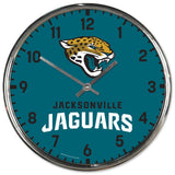 Jacksonville Jaguars Clock Round Wall Style Chrome