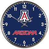 Arizona Wildcats Clock Round Wall Style Chrome