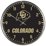 Colorado Buffaloes Clock Round Wall Style Chrome