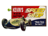Yellow Race Car (Wood Sign Only) Wood Sign 28x48