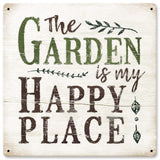 Garden Happy Place Vintage Sign Metal Sign