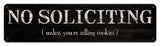 No Soliciting Unless Cookies Vintage Sign Metal Sign