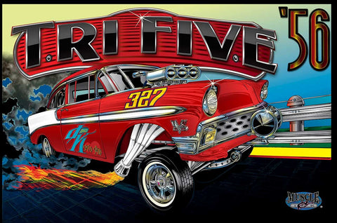 Chevy TriFive Vintage Sign Metal Sign