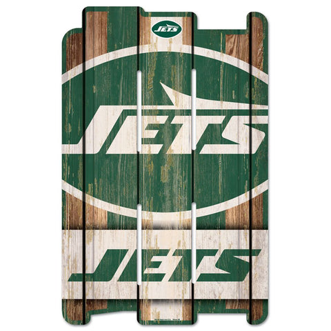 New York Jets Sign 11x17 Wood Fence Style