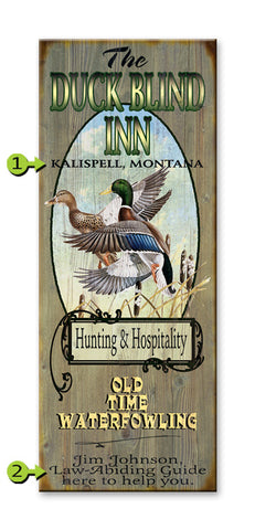 Duck Blind Inn Metal 17x44