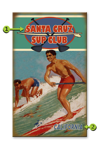 Beach Club Stand Up Puddle Metal 23x39