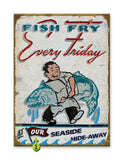 Fish Fry Wood Sign 28x38