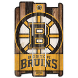 Boston Bruins Sign 11x17 Wood Fence Style