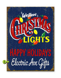 Xmas Lights Wood Sign 23x31