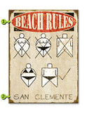 Beach Rules, Clothing Metal 17x23