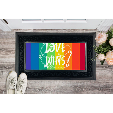 Love Wins Sublimation Heavy Duty Door Mat