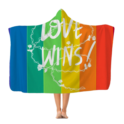 Love Wins Classic Adult Hooded Blanket