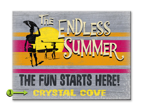 Endless Summer, The Fun Starts Here Wood Sign 28x38