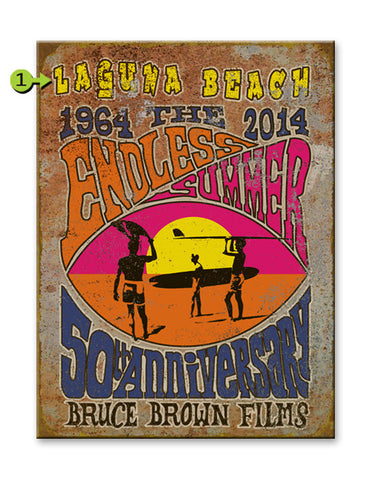 Endless Summer 50th Anniversary Wood Sign 23x31