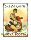 Drift Off Course Wood Sign 28x38