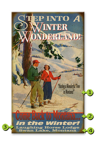 Winter Wonderland Wood Sign 28x48
