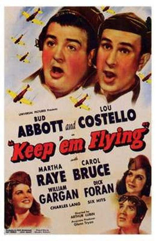 Abbott and Costello, Keep 'Em Flying, c.1941 Movie Poster Print