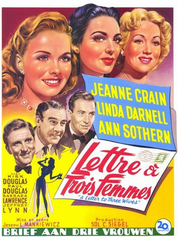 A Letter to Three Wives Movie Poster Print