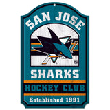 San Jose Sharks Sign 11x17 Wood Hockey Club