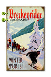 Winter Sports Wood Sign 18x30