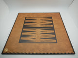 Chess Board - 23" Brown & Black Faux Leather Board 2.25" Squares.