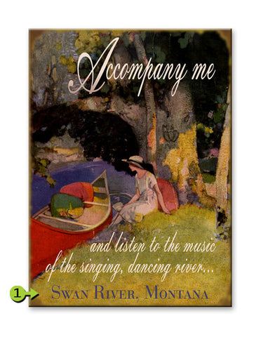 Accompany Me to the River Metal 28x38