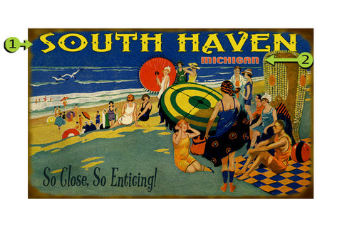 Beach Scene Metal 23x39