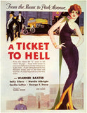 A Ticket to Hell Movie Poster Print
