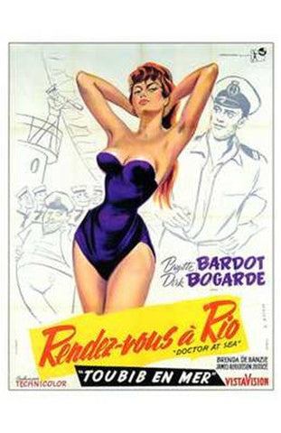 Doctor At Sea Movie Poster Print