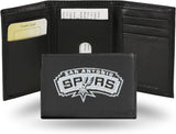 San Antonio Spurs Wallet Trifold Leather Embroidered